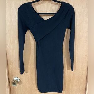 SEEK THE LABEL- black body con long sleeve mini dress